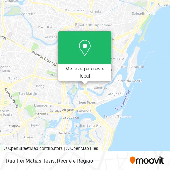 Rua frei Matias Tevis mapa
