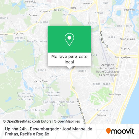 Upinha 24h - Desembargador José Manoel de Freitas mapa