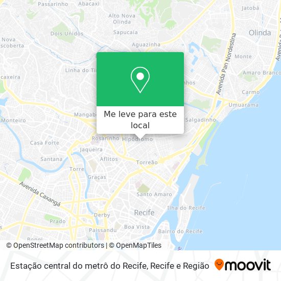 Estação central do metrô do Recife mapa