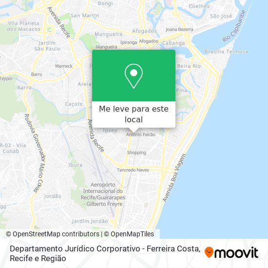 Departamento Jurídico Corporativo - Ferreira Costa mapa