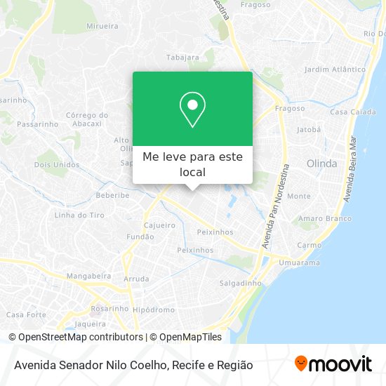 Avenida  Senador Nilo Coelho mapa