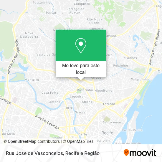 Rua Jose de Vasconcelos mapa
