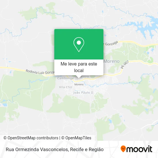 Rua Ormezinda Vasconcelos mapa