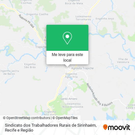 Sindicato dos Trabalhadores Rurais de Sirinhaém mapa