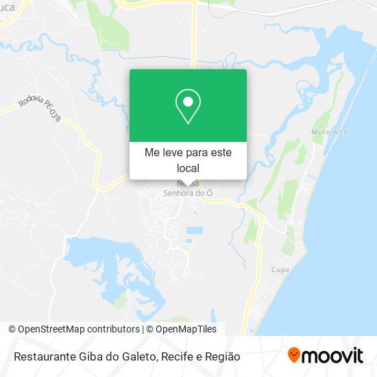 Restaurante Giba do Galeto mapa