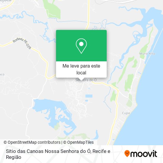 Sítio das Canoas Nossa Senhora do Ó mapa