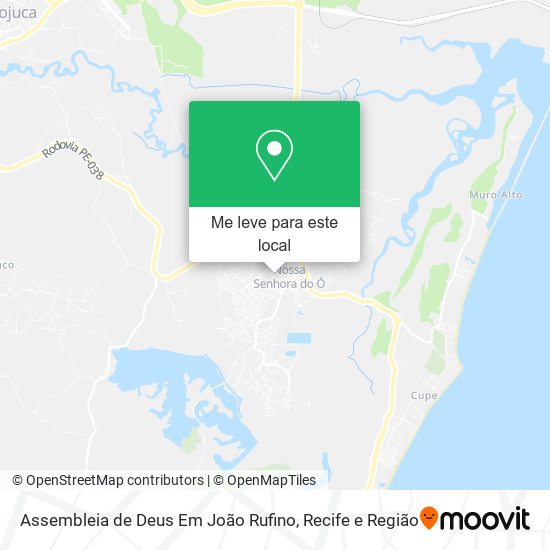 Assembleia de Deus Em João Rufino mapa