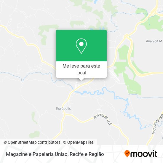 Magazine e Papelaria Uniao mapa