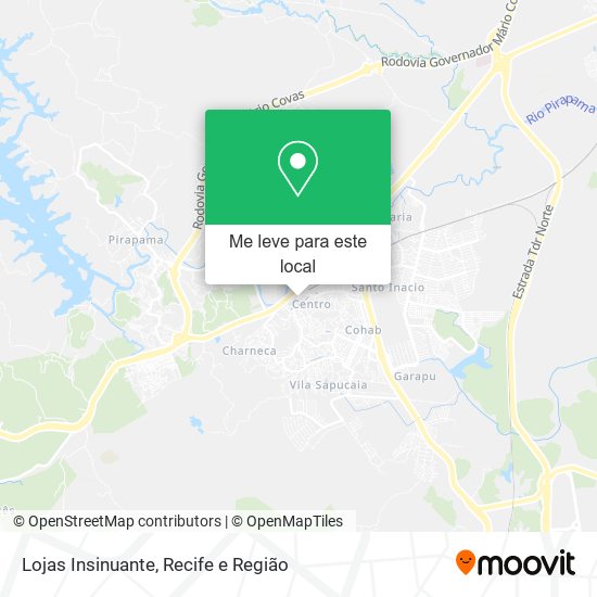 Lojas Insinuante mapa
