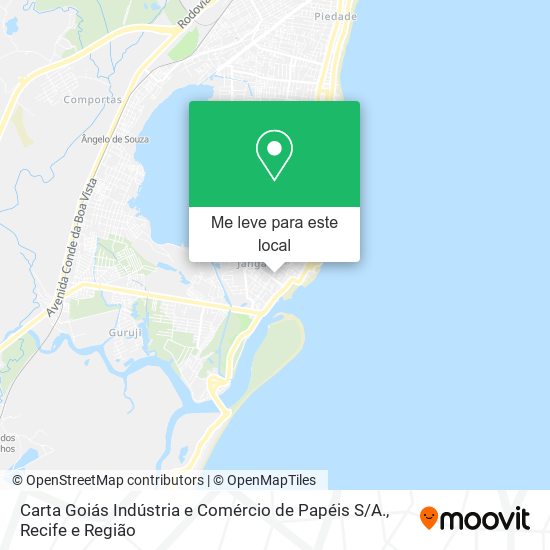 Carta Goiás Indústria e Comércio de Papéis S / A. mapa