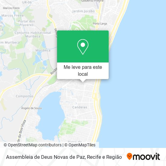 Assembleia de Deus Novas de Paz mapa