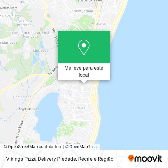 Vikings Pizza Delivery Piedade mapa