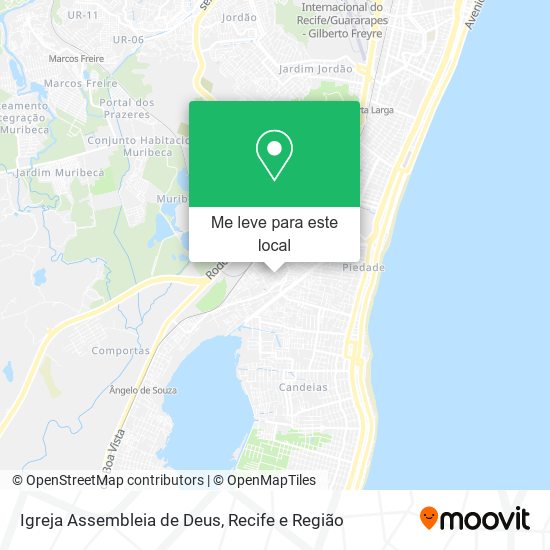 Igreja Assembleia de Deus mapa