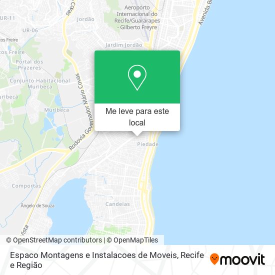 Espaco Montagens e Instalacoes de Moveis mapa