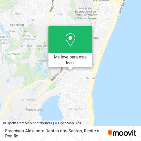 Francisco Alexandre Dantas dos Santos mapa