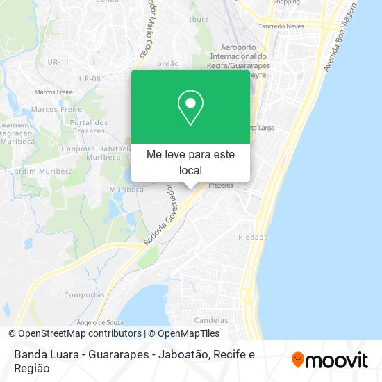 Banda Luara - Guararapes - Jaboatão mapa