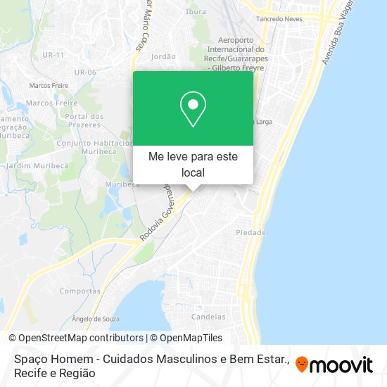 Spaço Homem - Cuidados Masculinos e Bem Estar. mapa