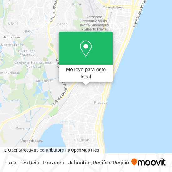 Loja Três Reis - Prazeres - Jaboatão mapa