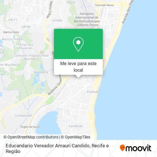 Educandario Vereador Amauri Candido mapa
