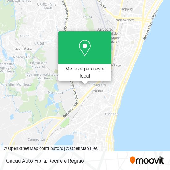 Cacau Auto Fibra mapa
