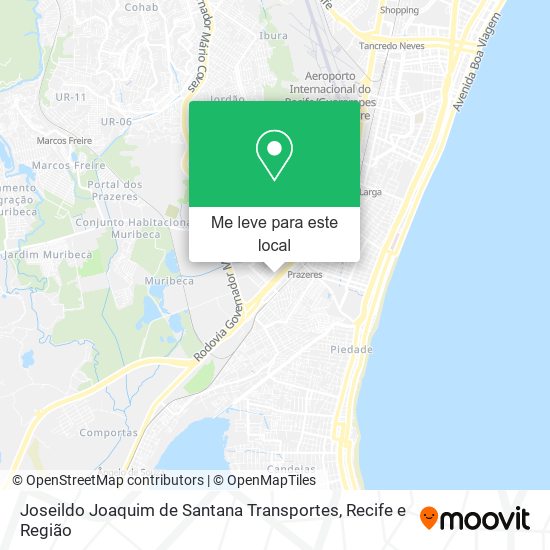 Joseildo Joaquim de Santana Transportes mapa