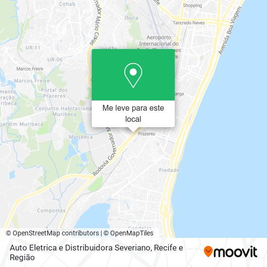 Auto Eletrica e Distribuidora Severiano mapa