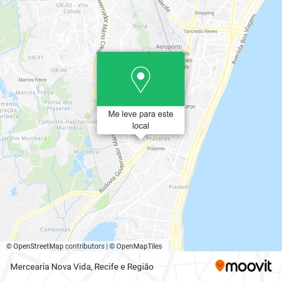 Mercearia Nova Vida mapa