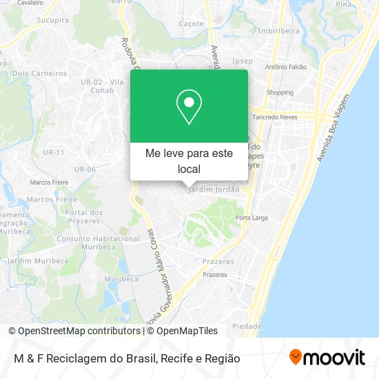 M & F Reciclagem do Brasil mapa