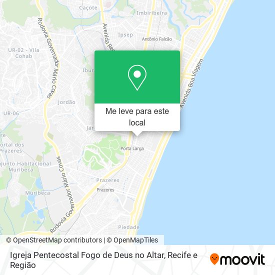 Igreja Pentecostal Fogo de Deus no Altar mapa