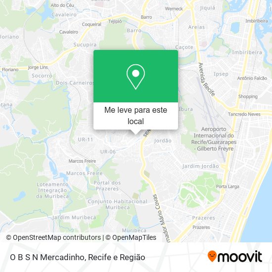 O B S N Mercadinho mapa