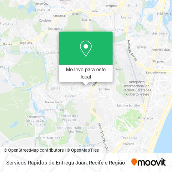 Servicos Rapidos de Entrega Juan mapa