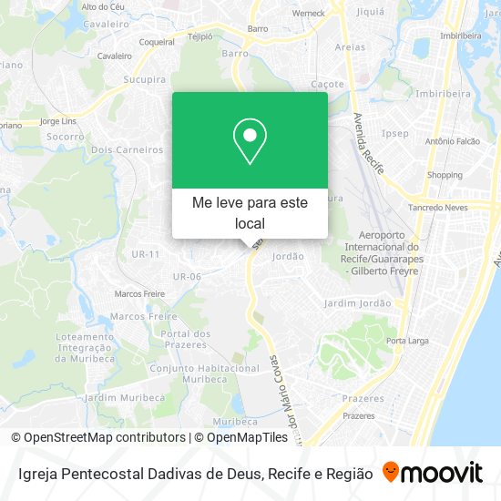 Igreja Pentecostal Dadivas de Deus mapa