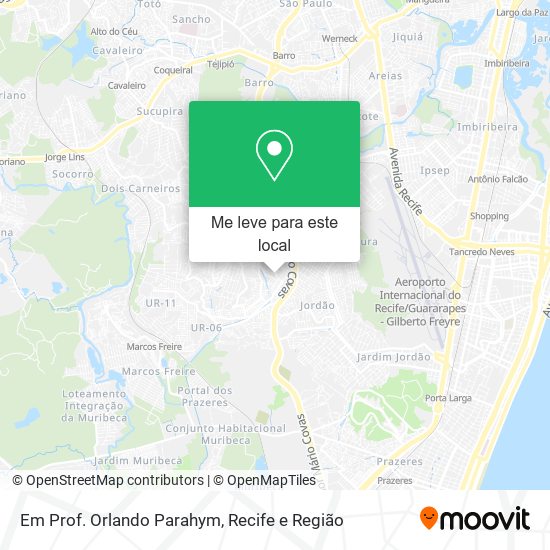 Em Prof. Orlando Parahym mapa