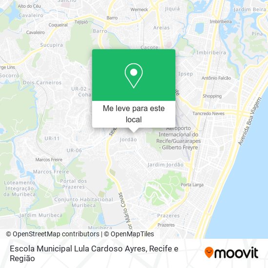 Escola Municipal Lula Cardoso Ayres mapa