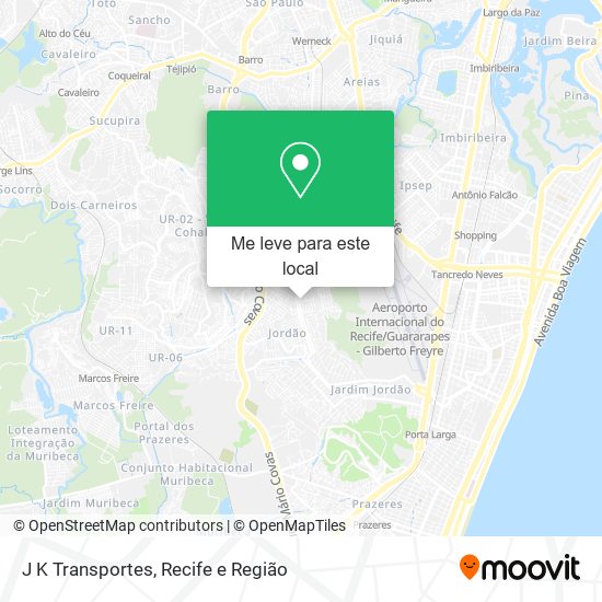 J K Transportes mapa