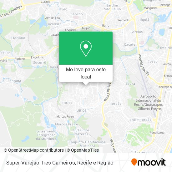 Super Varejao Tres Carneiros mapa
