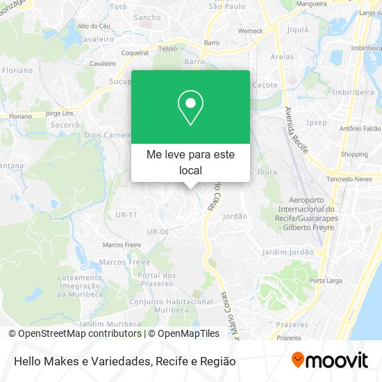 Hello Makes e Variedades mapa