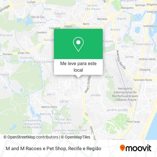 M and M Racoes e Pet Shop mapa