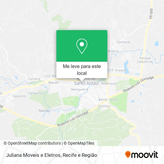 Juliana Moveis e Eletros mapa
