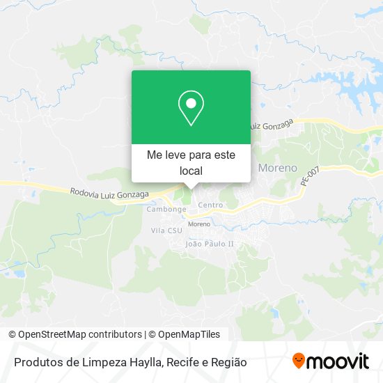 Produtos de Limpeza Haylla mapa