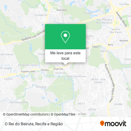 O Rei do Beirute mapa