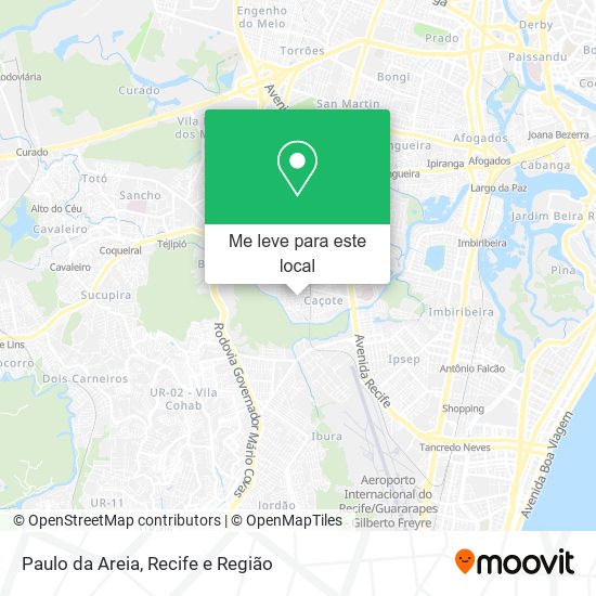 Paulo da Areia mapa