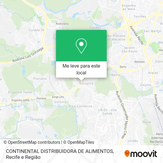 CONTINENTAL DISTRIBUIDORA DE ALIMENTOS mapa