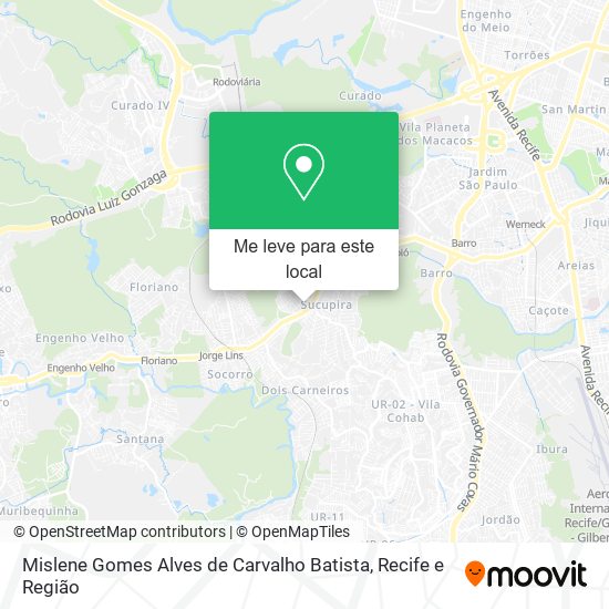 Mislene Gomes Alves de Carvalho Batista mapa