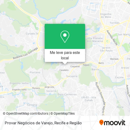 Provar Negócios de Varejo mapa