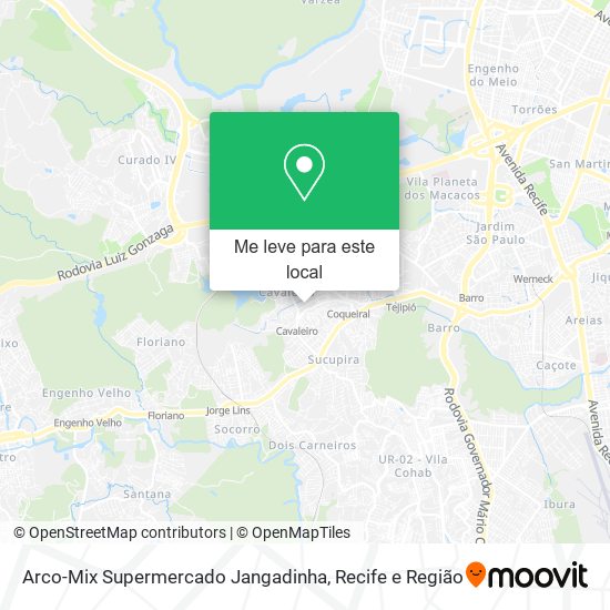 Arco-Mix Supermercado Jangadinha mapa