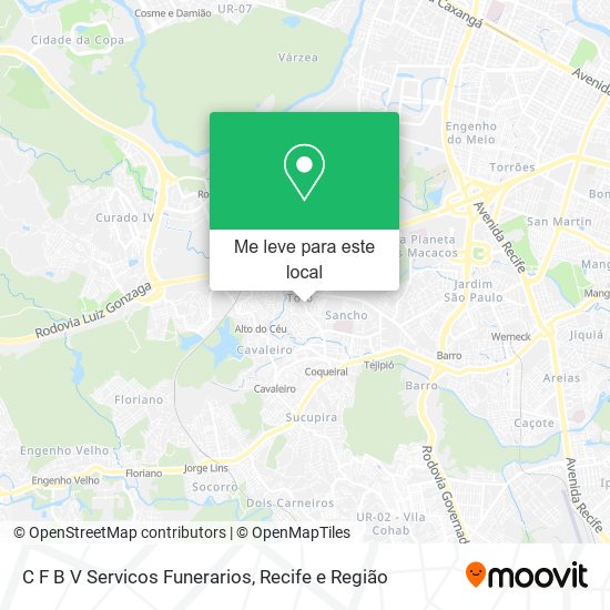C F B V Servicos Funerarios mapa