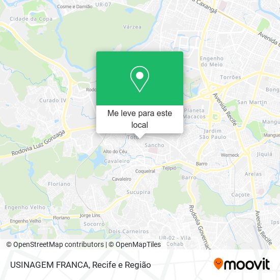 USINAGEM FRANCA mapa