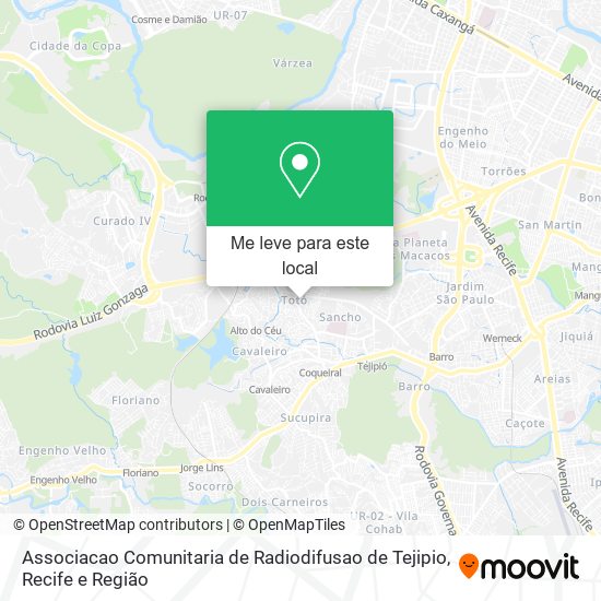 Associacao Comunitaria de Radiodifusao de Tejipio mapa