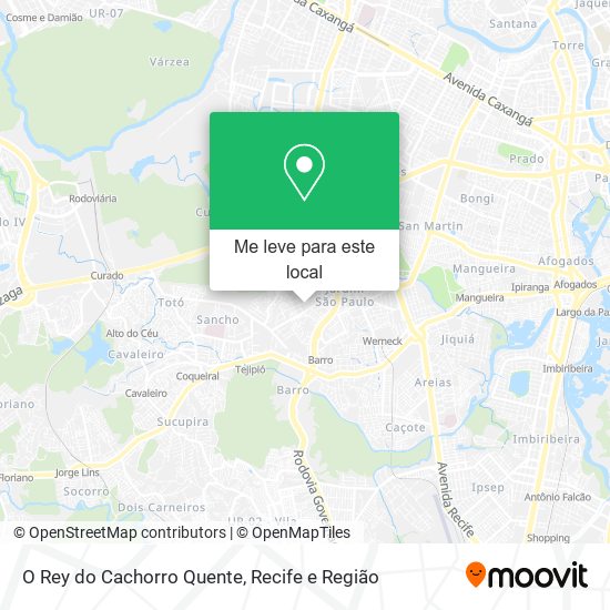 O Rey do Cachorro Quente mapa